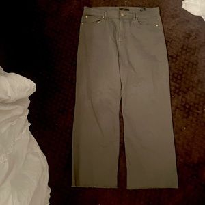 7 for all man kind-wide leg army green jean-size31
